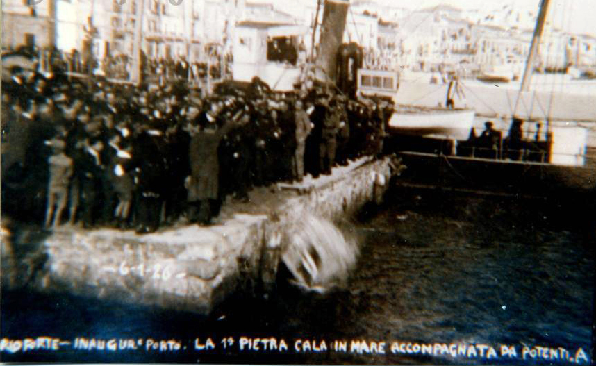    Inaugurazione del porto di Carloforte, la posa della prima pietra